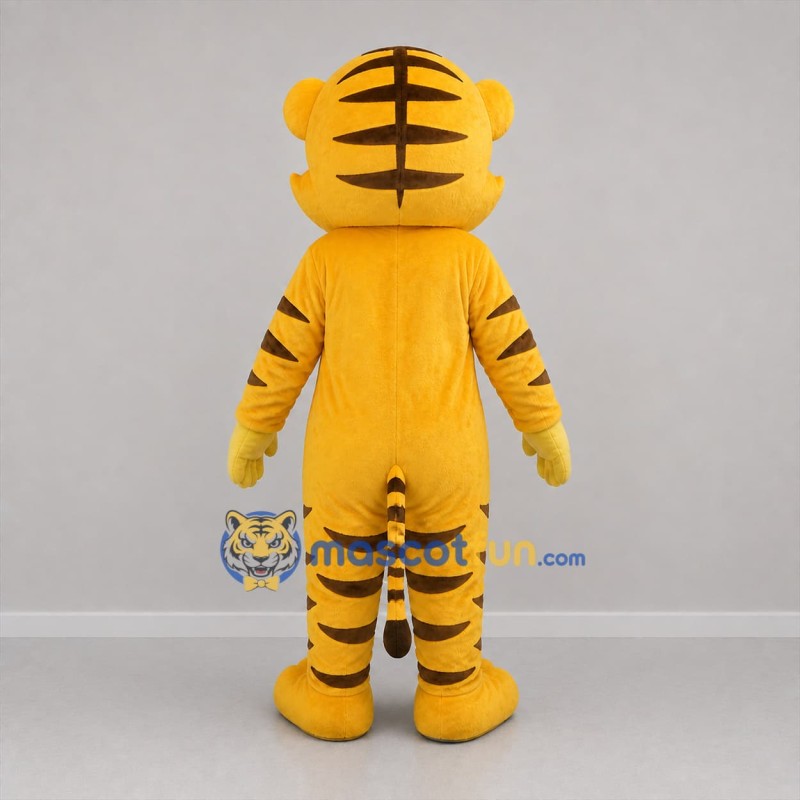 Custom Yellow and Brown Tiger Mascot Costume Adult Full Body Suit for Zoo Events