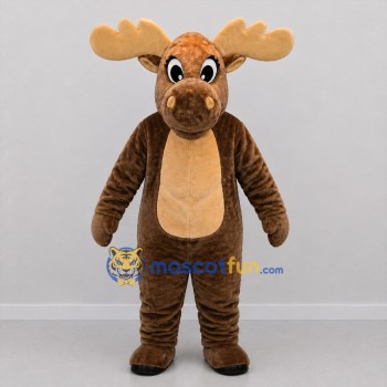 Custom Brown Moose Mascot Costume Adult Full Body Suit for Nature Events