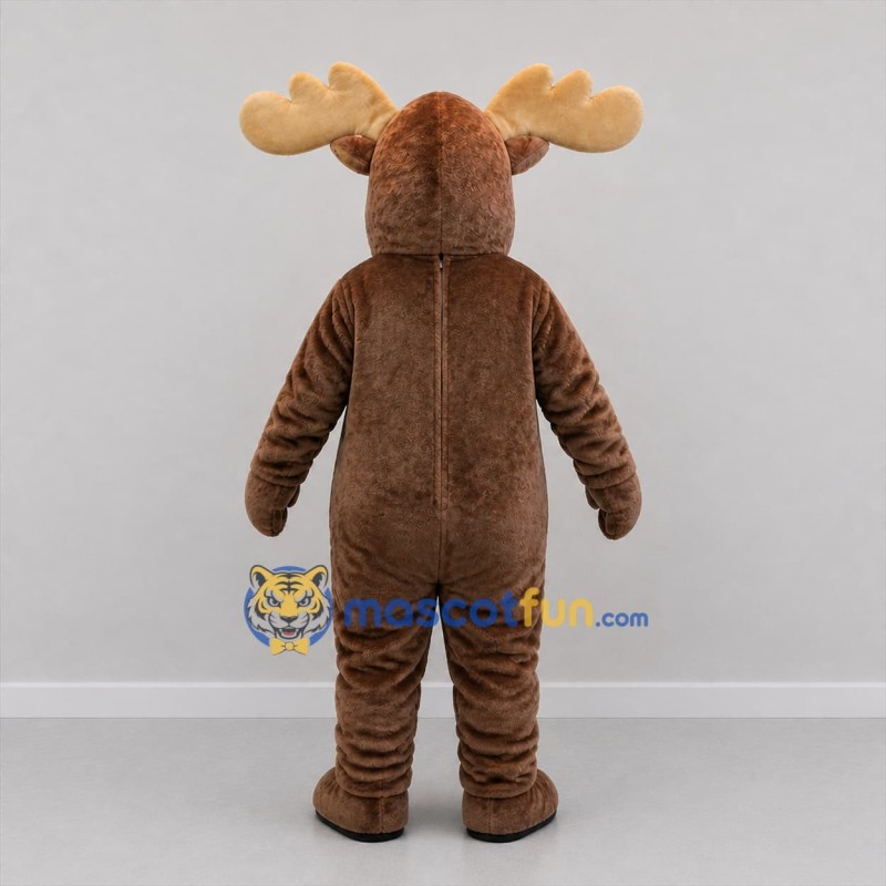 Custom Brown Moose Mascot Costume Adult Full Body Suit for Nature Events