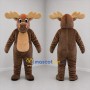 Custom Brown Moose Mascot Costume Adult Full Body Suit for Nature Events