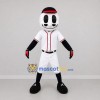 Custom White and Black Baseball Mascot Costume Adult Full Body Suit for Baseball Games