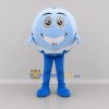 Custom Light Blue Smiling Ball Mascot Costume Adult Full Body Suit for Children's Events