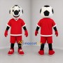 Custom Black White and Red Soccer Ball Mascot Costume Adult Full Body Suit for Soccer Games