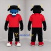 Custom Black Blue and Red Bull Mascot Costume Adult Full Body Suit for Sports Events