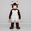 Custom Brown and White Bull Mascot Costume Adult Full Body Suit for Sports Events