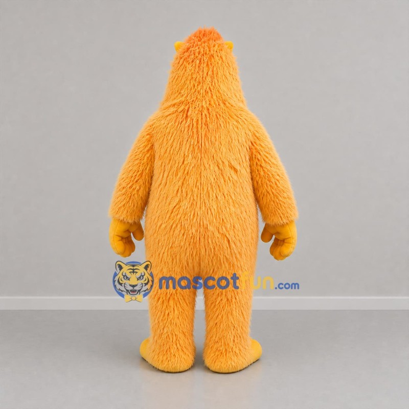 Custom Orange Furry Monster Mascot Costume Adult Full Body Suit for Halloween Events