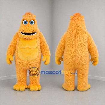 Custom Orange Furry Monster Mascot Costume Adult Full Body Suit for Halloween Events