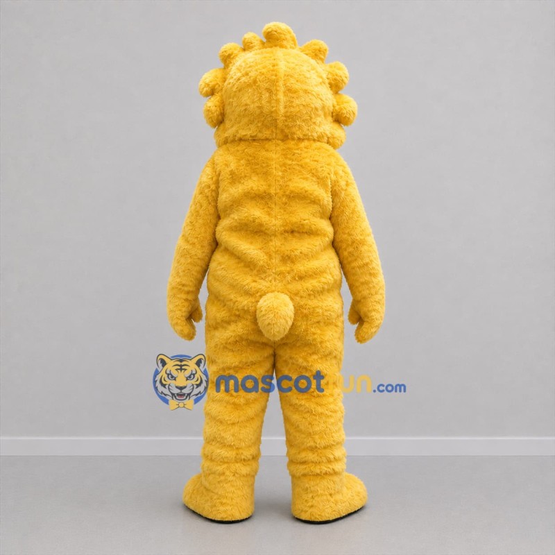 Custom Yellow Furry Monster Mascot Costume Adult Full Body Suit for Halloween Events