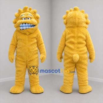 Custom Yellow Furry Monster Mascot Costume Adult Full Body Suit for Halloween Events