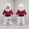 Custom White Red and Blue Yeti Mascot Costume Adult Full Body Suit for Winter Events