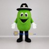 Custom Green and Black Oval Character Mascot Costume Adult Full Body Suit for Community Events