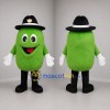 Custom Green and Black Oval Character Mascot Costume Adult Full Body Suit for Community Events