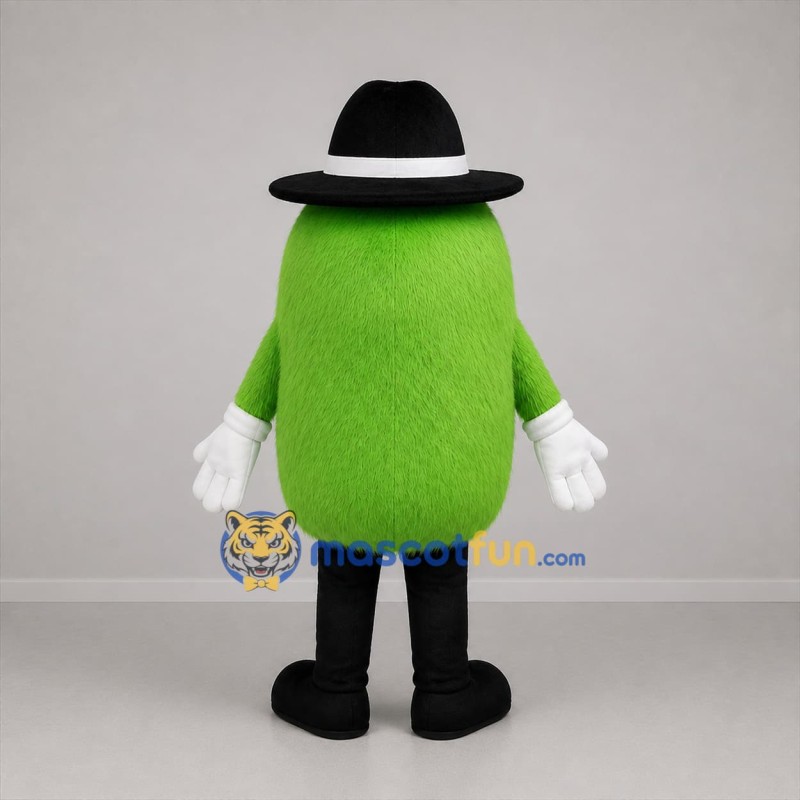 Custom Green and Black Oval Character Mascot Costume Adult Full Body Suit for Community Events