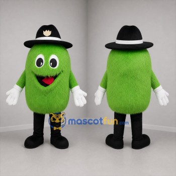 Custom Green and Black Oval Character Mascot Costume Adult Full Body Suit for Community Events