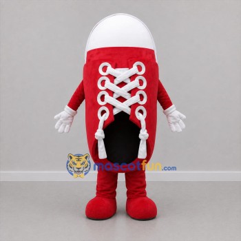 Custom Red and White Sneaker Mascot Costume Adult Full Body Suit for Retail Promotions
