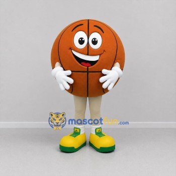 Custom Orange Basketball Mascot Costume Adult Full Body Suit for Basketball Games