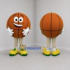 Custom Orange Basketball Mascot Costume Adult Full Body Suit for Basketball Games