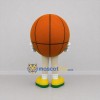 Custom Orange Basketball Mascot Costume Adult Full Body Suit for Basketball Games
