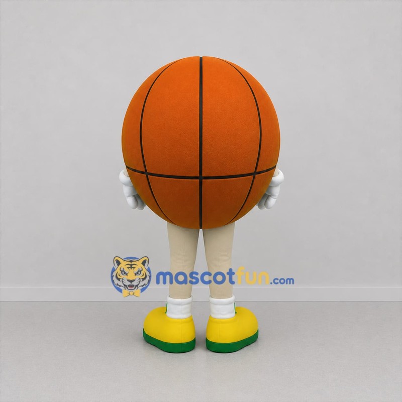 Custom Orange Basketball Mascot Costume Adult Full Body Suit for Basketball Games
