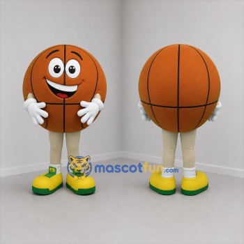 Custom Orange Basketball Mascot Costume Adult Full Body Suit for Basketball Games