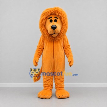Custom Orange Lion Mascot Costume Adult Full Body Suit for Zoo Events