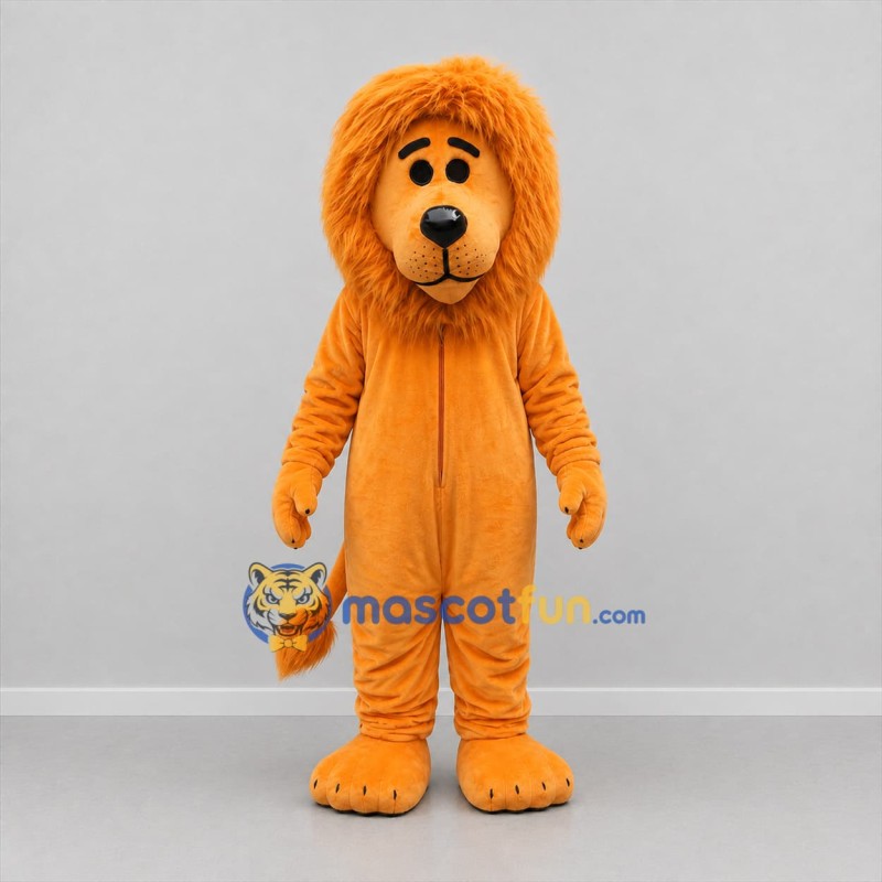 Custom Orange Lion Mascot Costume Adult Full Body Suit for Zoo Events