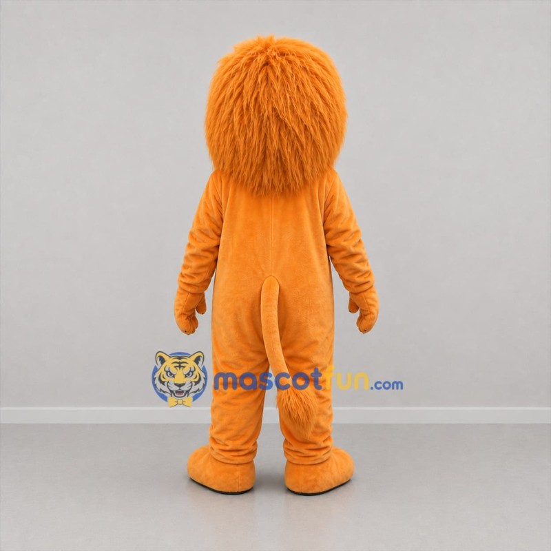 Custom Orange Lion Mascot Costume Adult Full Body Suit for Zoo Events