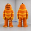 Custom Orange and Yellow Horned Monster Mascot Costume Adult Full Body Suit for Halloween Events