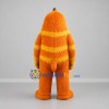 Custom Orange and Yellow Horned Monster Mascot Costume Adult Full Body Suit for Halloween Events