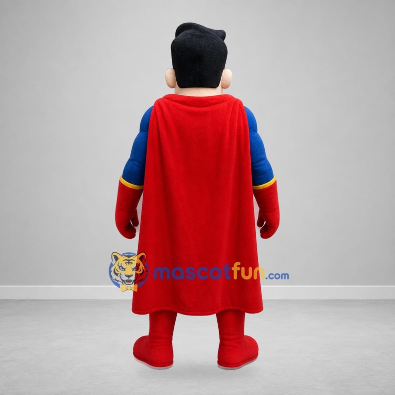 Custom Blue and Red Superhero Mascot Costume Adult Full Body Suit for Costume Parties