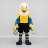 Custom White Yellow and Blue Eagle Mascot Costume Adult Full Body Suit for Sports Events