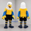 Custom White Yellow and Blue Eagle Mascot Costume Adult Full Body Suit for Sports Events