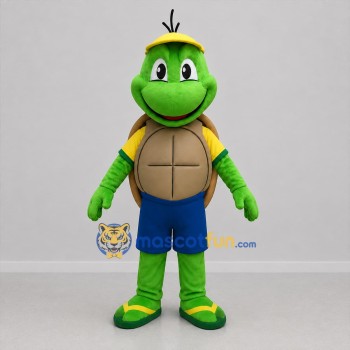 Custom Green and Brown Turtle Mascot Costume Adult Full Body Suit for Summer Events