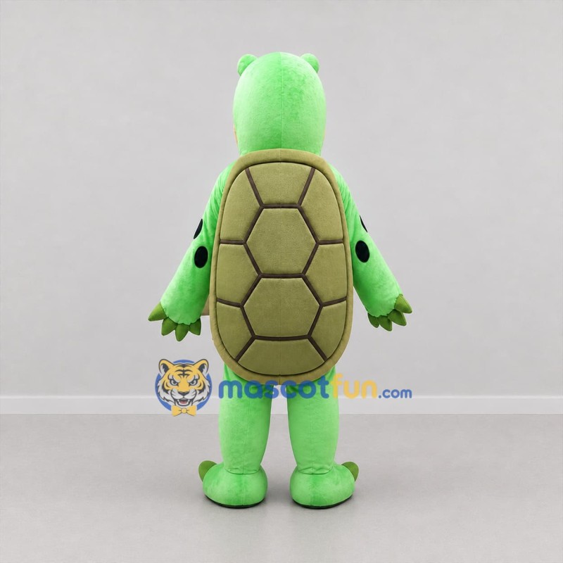 Custom Green and Tan Turtle Mascot Costume Adult Full Body Suit for Educational Events