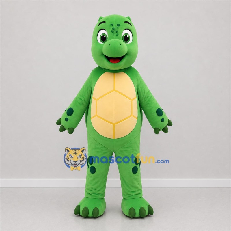 Custom Green and Yellow Turtle Mascot Costume Adult Full Body Suit for Nature Events