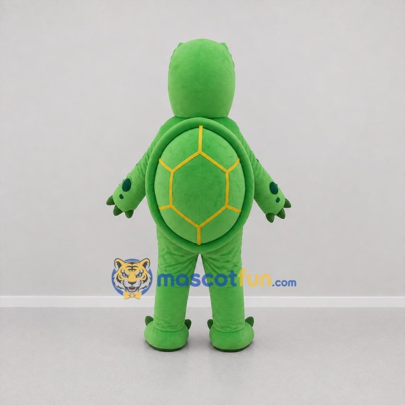 Custom Green and Yellow Turtle Mascot Costume Adult Full Body Suit for Nature Events