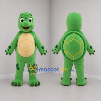 Custom Green and Yellow Turtle Mascot Costume Adult Full Body Suit for Nature Events