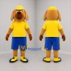 Custom Brown and Yellow Dog Mascot Costume Adult Full Body Suit for Summer Events