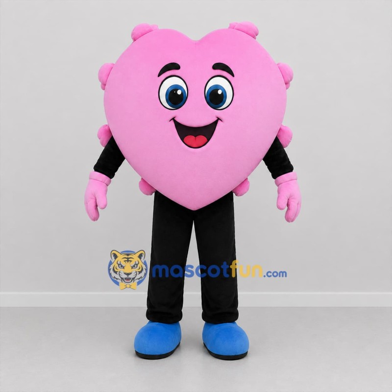 Custom Pink Heart Mascot Costume Adult Full Body Suit for Valentine's Day Events