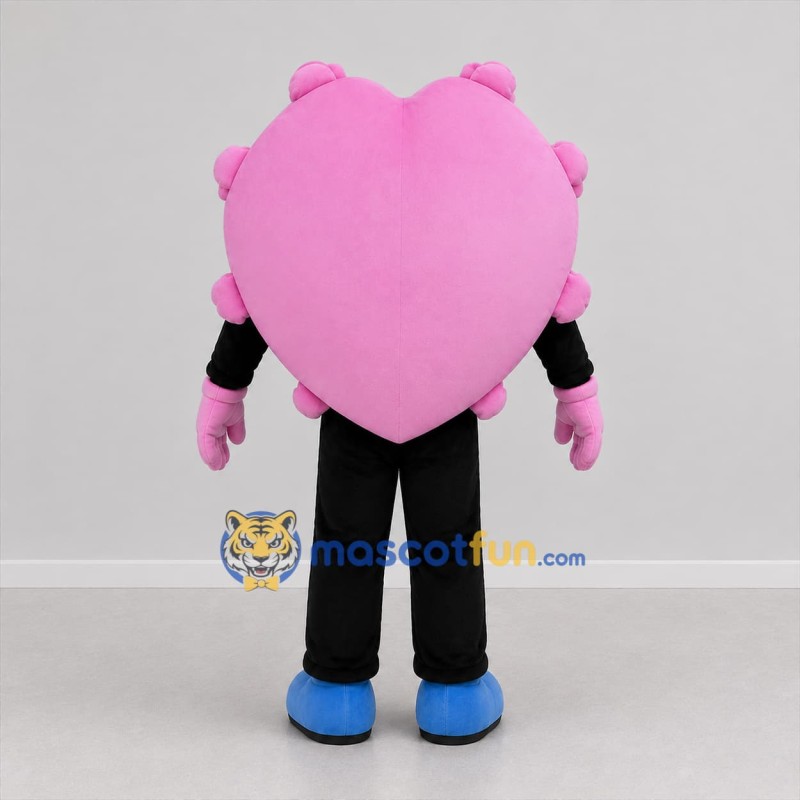 Custom Pink Heart Mascot Costume Adult Full Body Suit for Valentine's Day Events