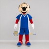 Custom Blue and Red Soccer Player Mascot Costume Adult Full Body Suit for Soccer Games