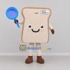 Custom Beige and Brown Bread Slice Mascot Costume Adult Full Body Suit for Bakery Promotions