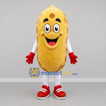 Custom Yellow and Brown Potato Mascot Costume Adult Full Body Suit for Food Promotions