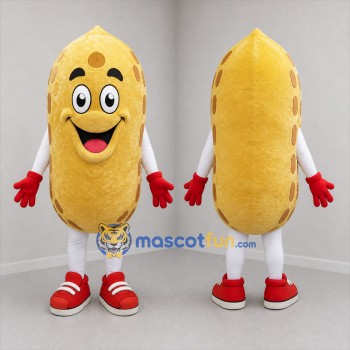 Custom Yellow and Brown Potato Mascot Costume Adult Full Body Suit for Food Promotions