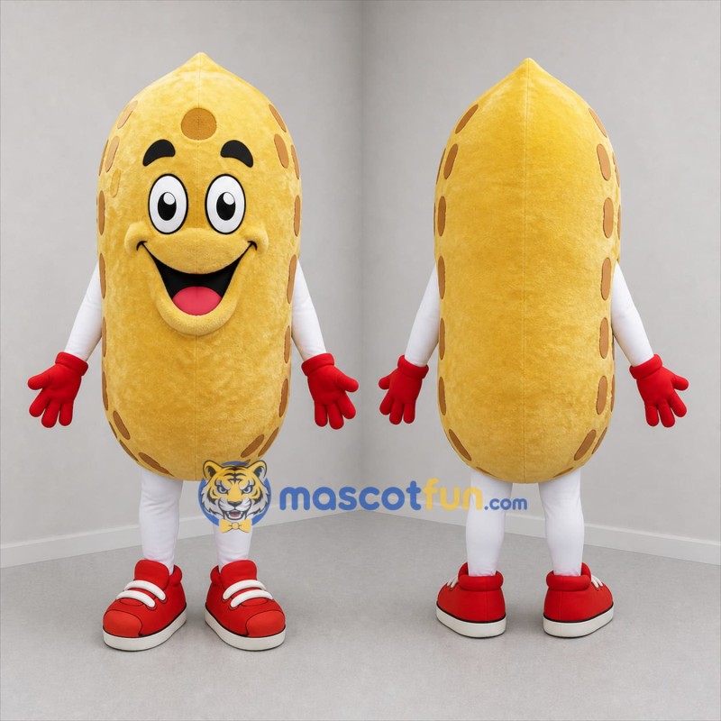 Custom Yellow and Brown Potato Mascot Costume Adult Full Body Suit for Food Promotions