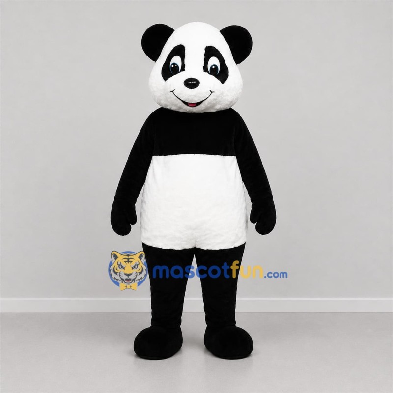 Custom Black and White Panda Mascot Costume Adult Full Body Suit for Zoo Events