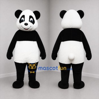 Custom Black and White Panda Mascot Costume Adult Full Body Suit for Zoo Events