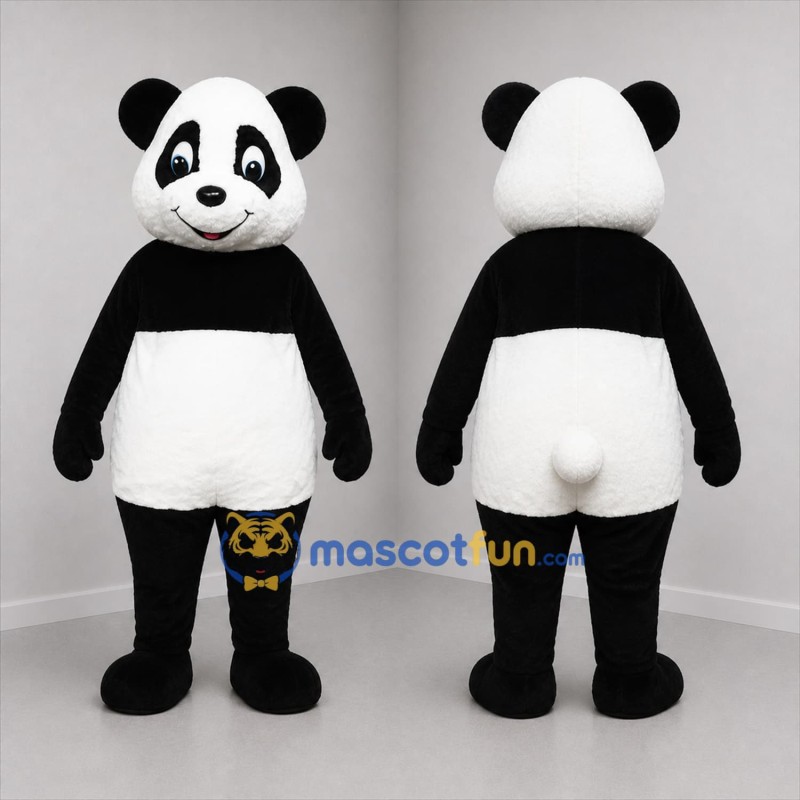 Custom Black and White Panda Mascot Costume Adult Full Body Suit for Zoo Events