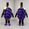 Custom Purple and Green Grape Bunch Mascot Costume Adult Full Body Suit for Food Promotions