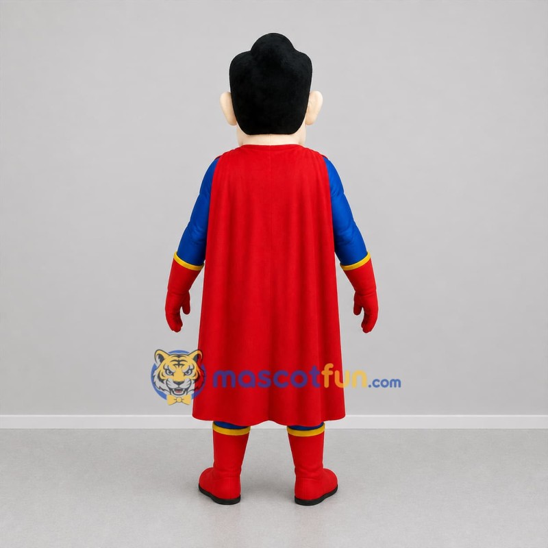 Custom Blue and Red Superhero Mascot Costume Adult Full Body Suit for Children's Parties